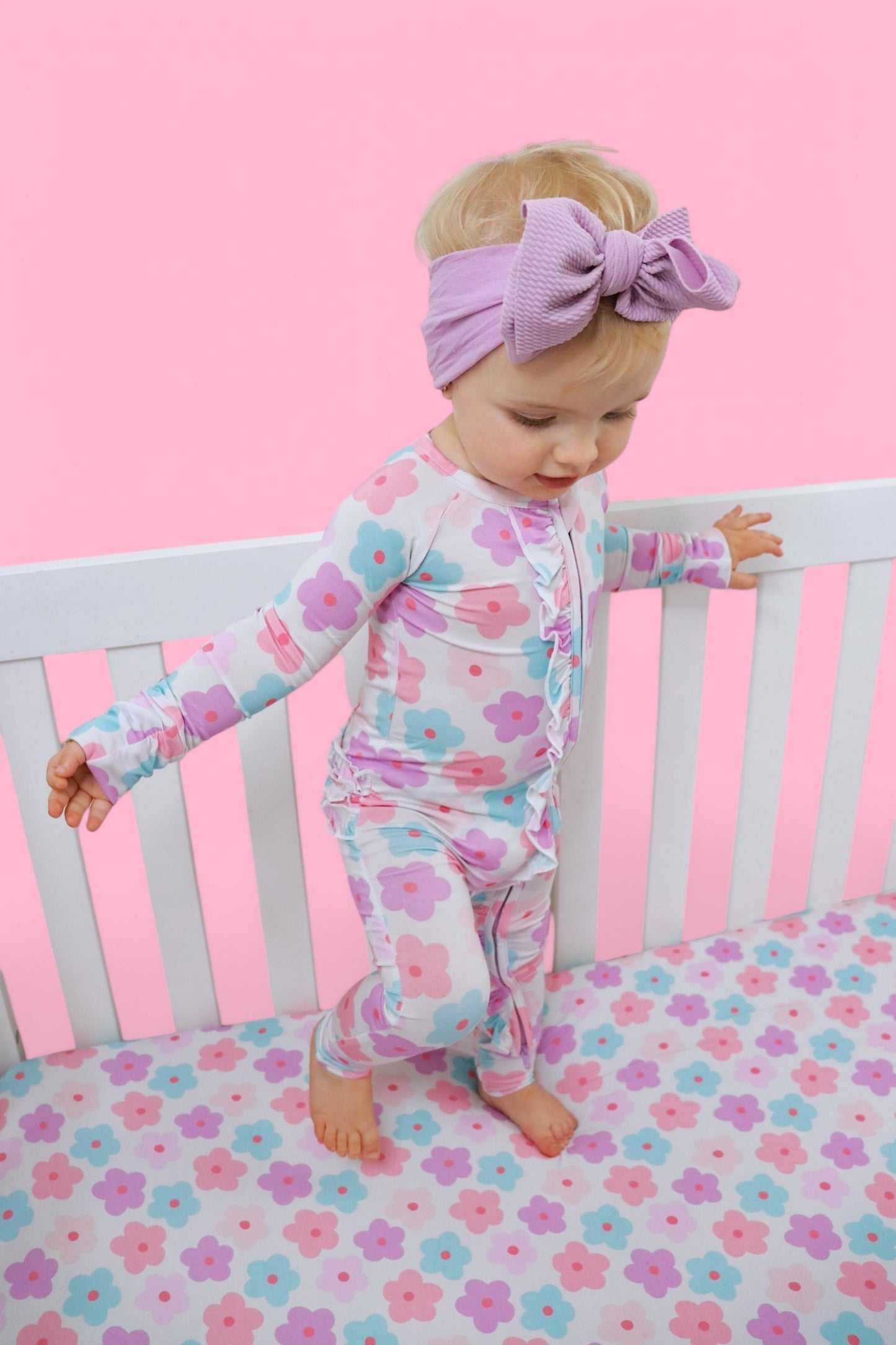 VIOLET FIELDS DREAM RUFFLE ROMPER