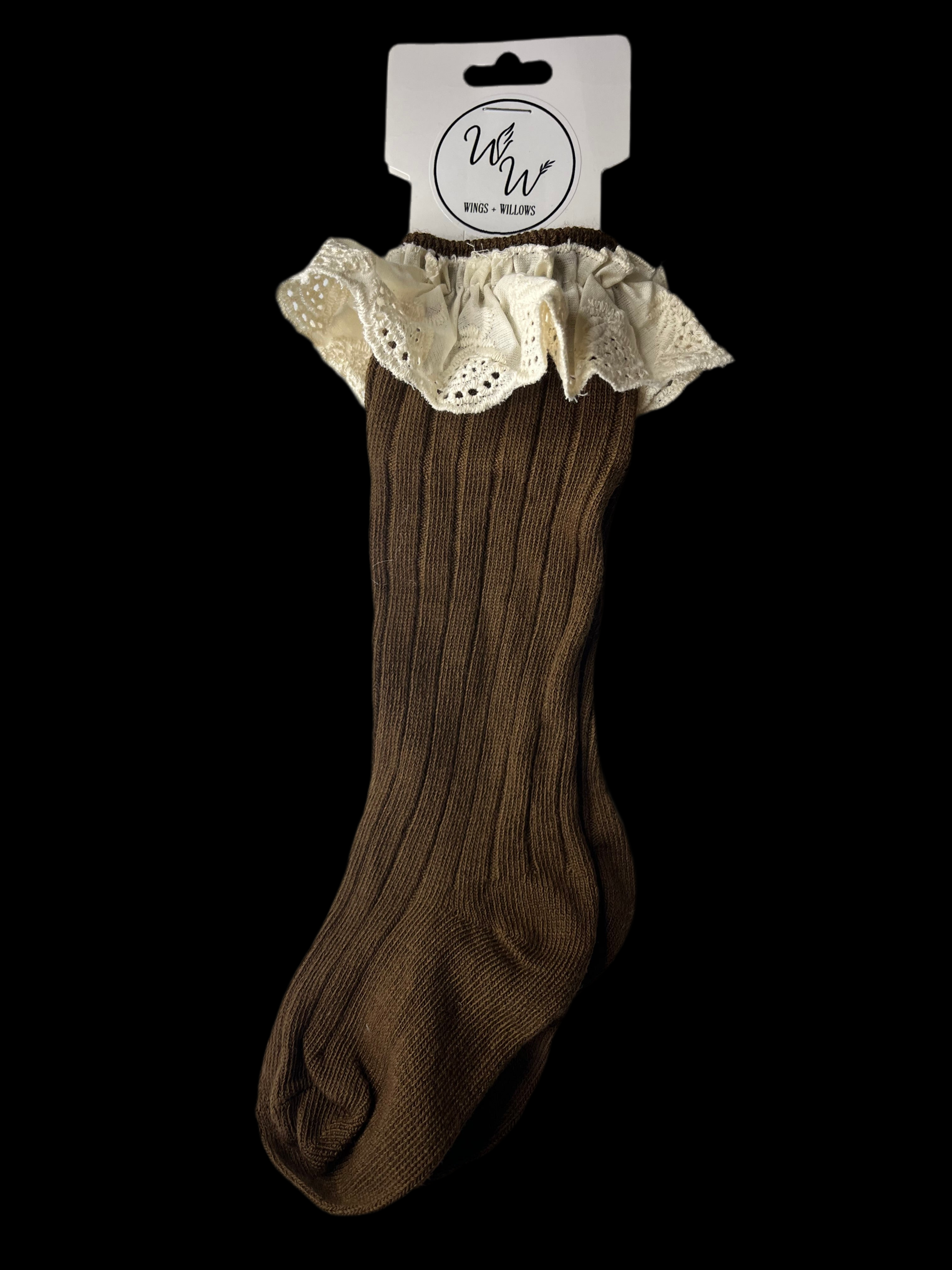 Ruffle Knee High Socks - 6 to 12 months