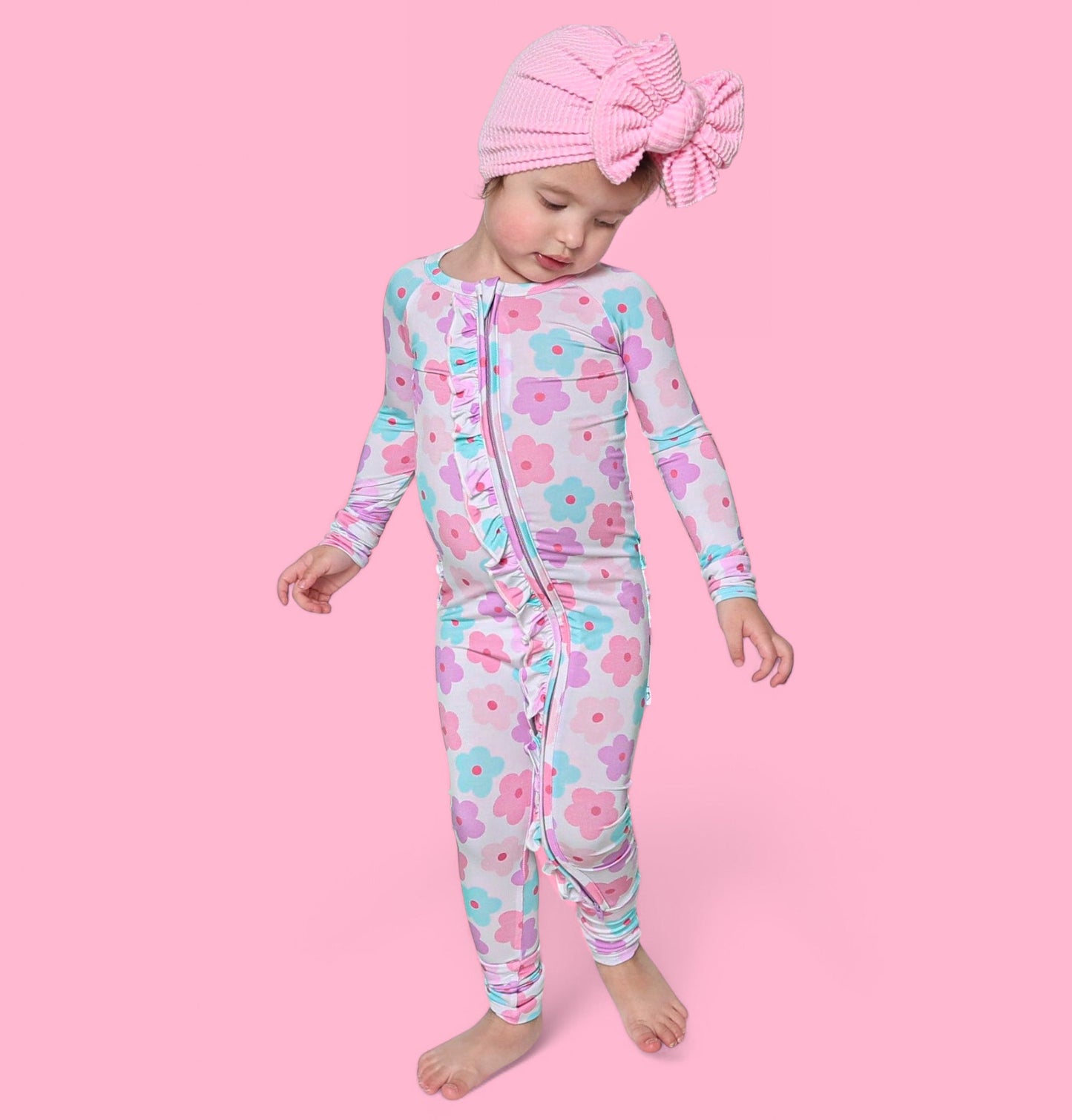 VIOLET FIELDS DREAM RUFFLE ROMPER