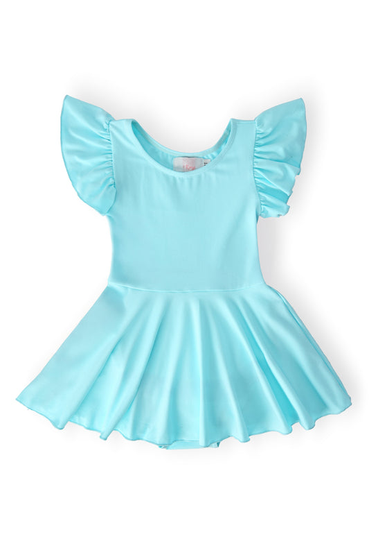 Aqua S/S Twirl Leotard