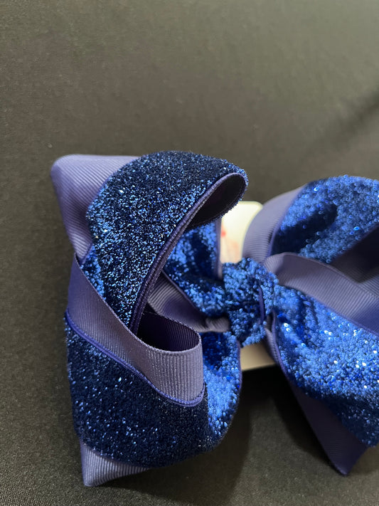 Double Layered Navy Bow