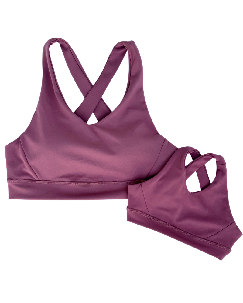 Bre Cross Back Sports Bra - Rose Taupe