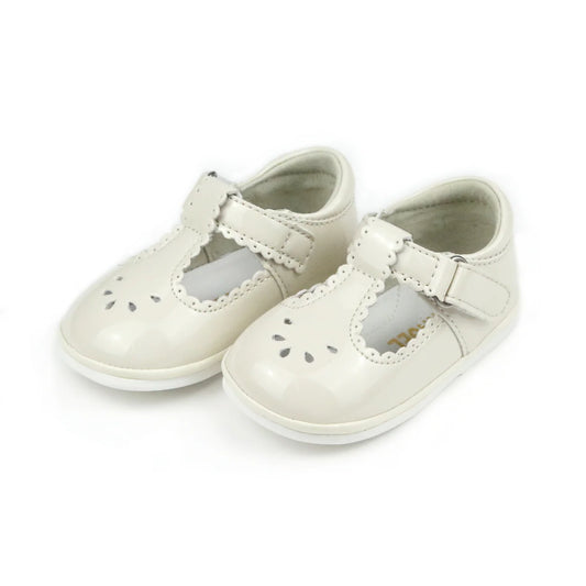 Patent Dottie Scalloped T-Strap Mary Jane (Baby/Toddler)