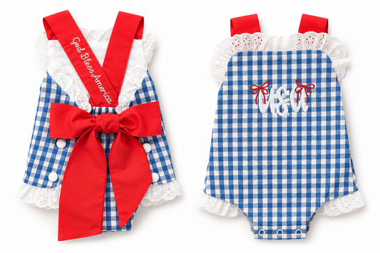 USA Ruffle Sunsuit