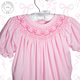 Pink Bow Pearl Hand-Smocked Dress