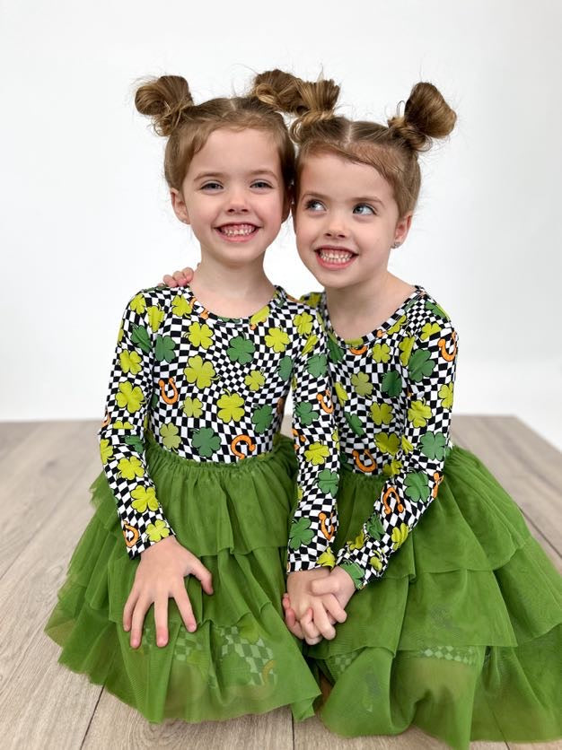 SHAMROCKIN' CHECKS DREAM TUTU DRESS