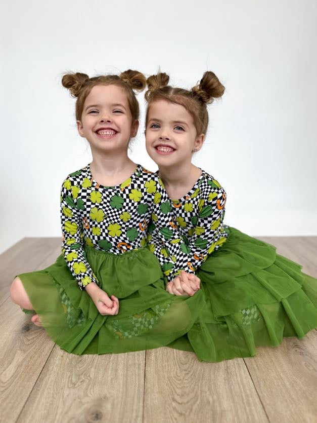 SHAMROCKIN' CHECKS DREAM TUTU DRESS