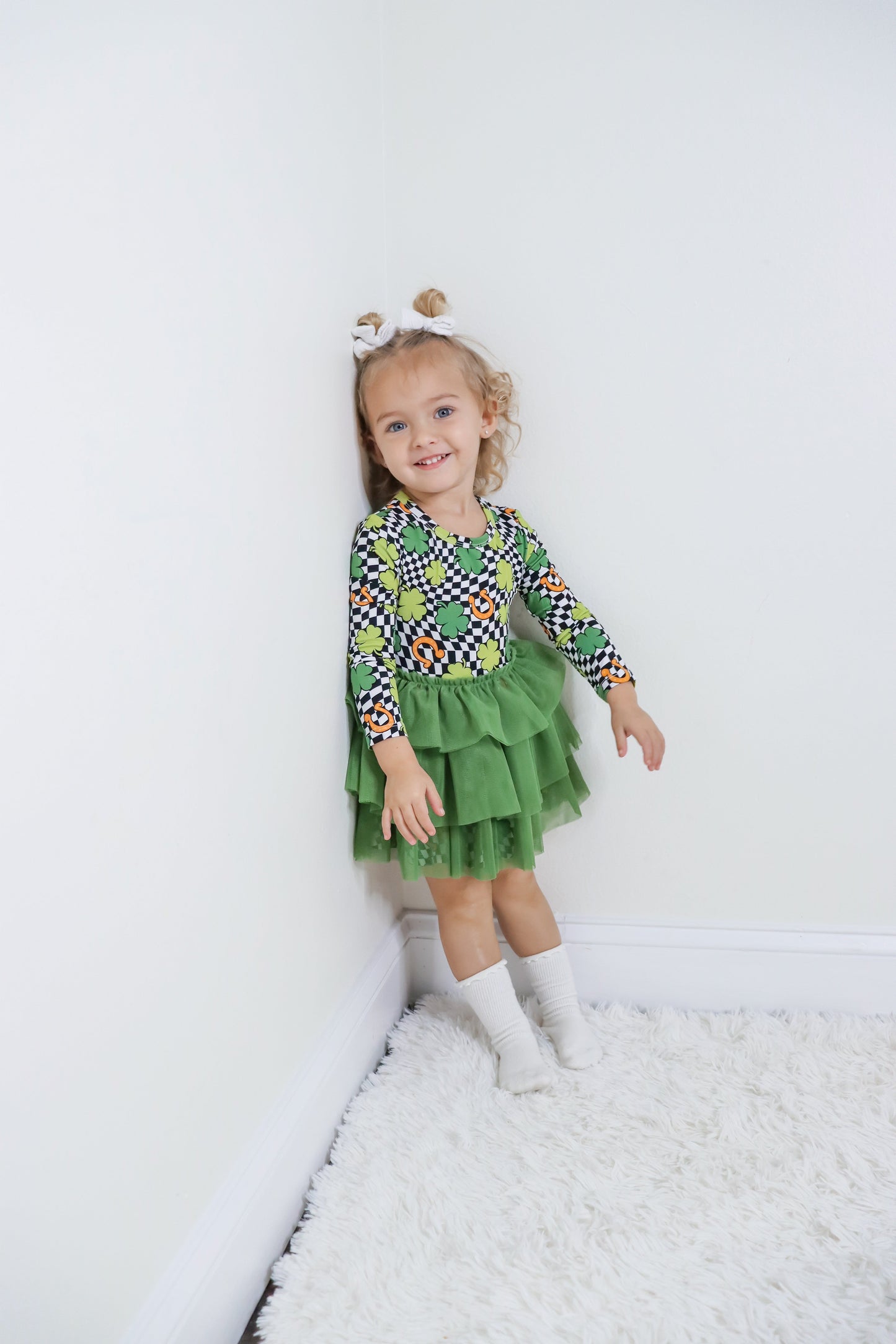SHAMROCKIN' CHECKS DREAM TUTU DRESS