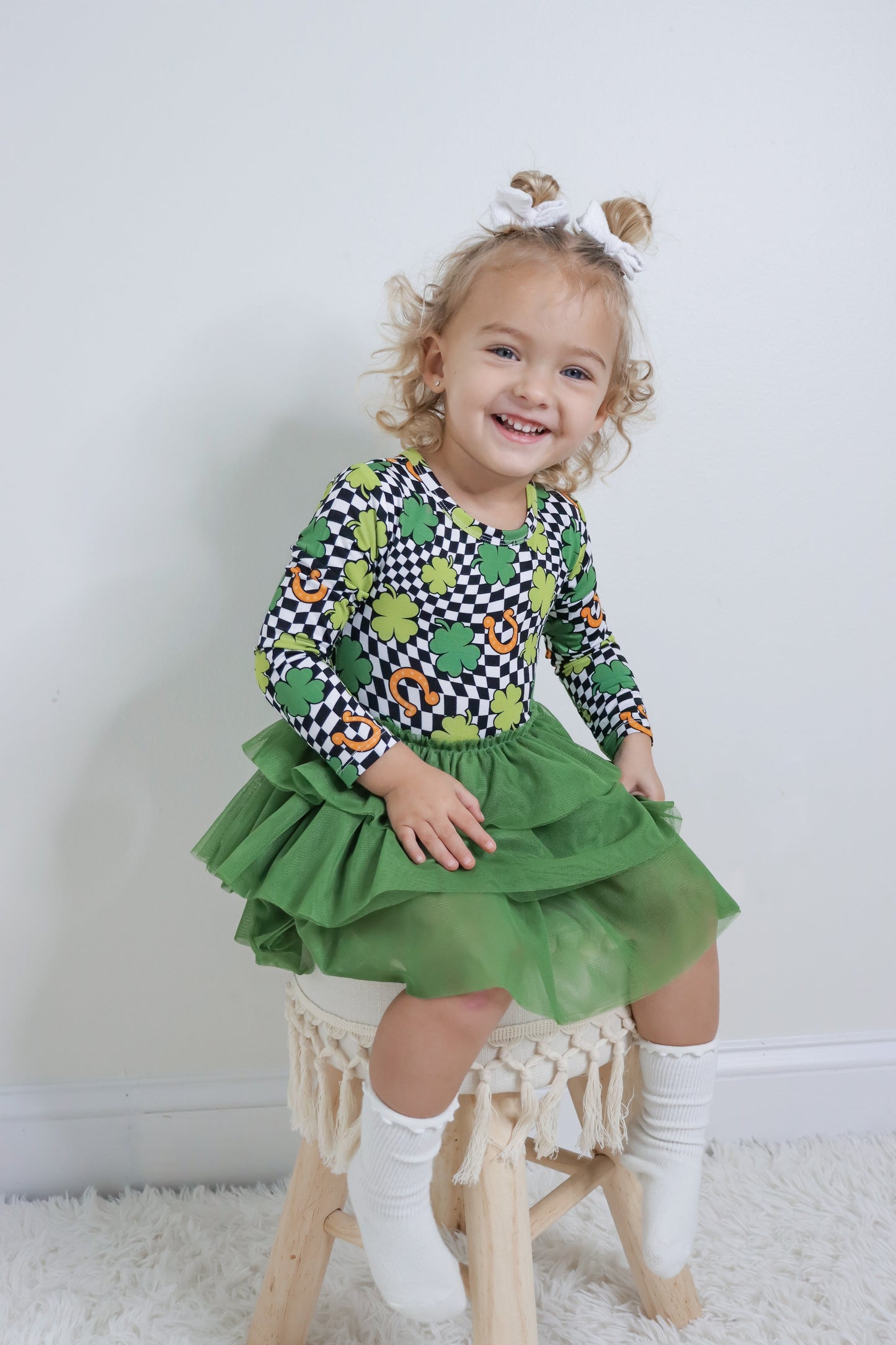 SHAMROCKIN' CHECKS DREAM TUTU DRESS