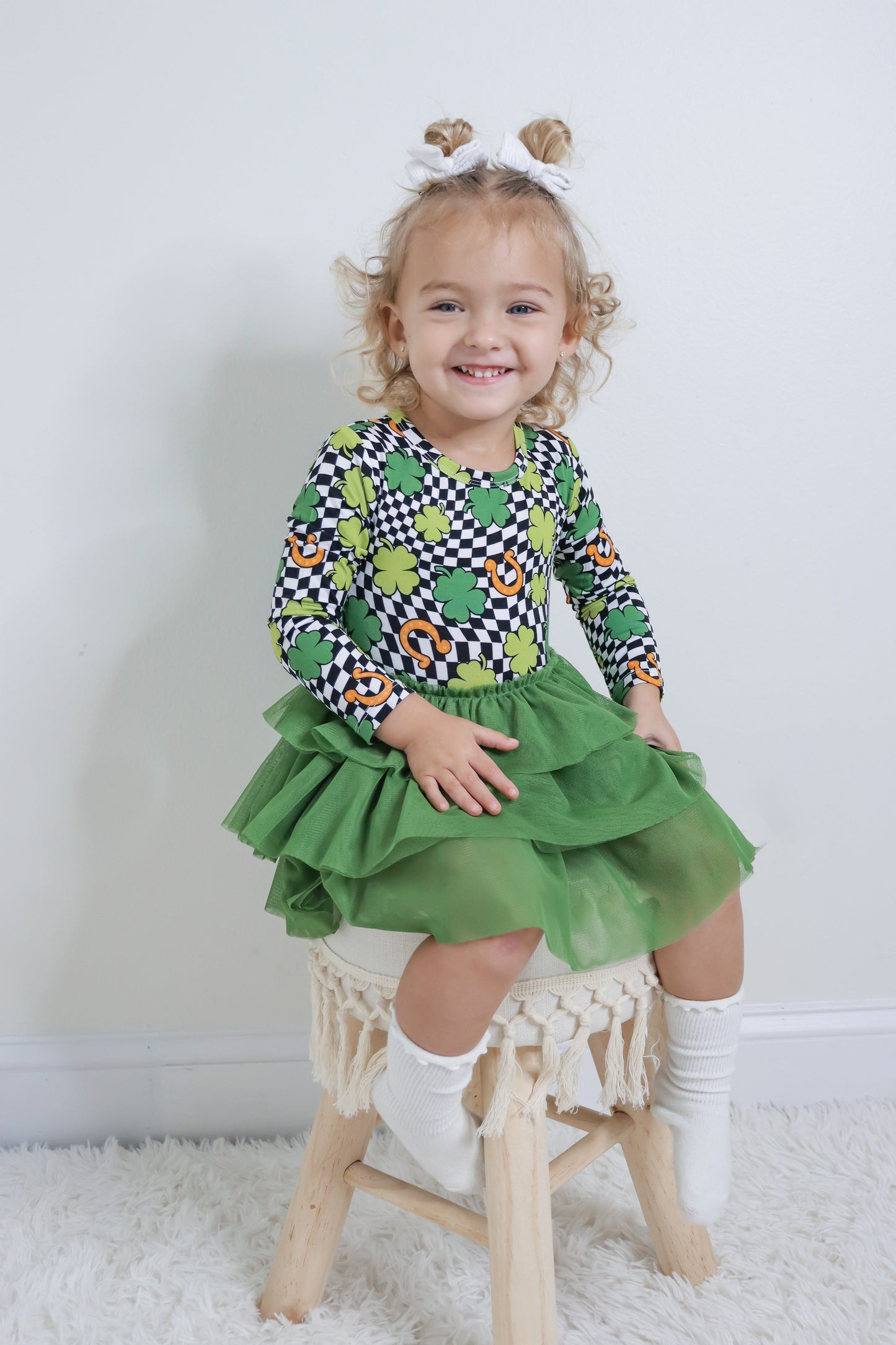SHAMROCKIN' CHECKS DREAM TUTU DRESS