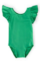 Kelly Green S/S Flutter Sleeve Leotard