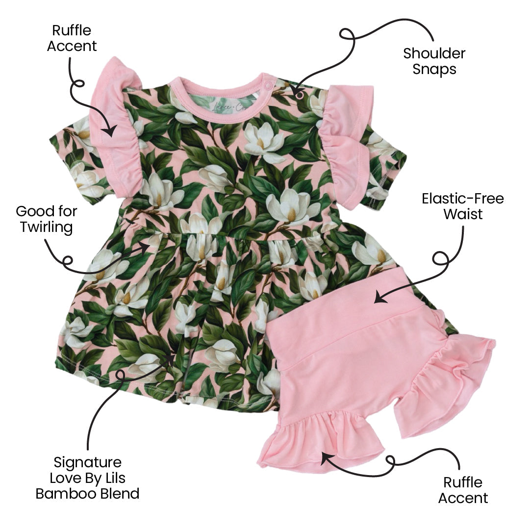Magnolia Bamboo Peplum + Bummie Set