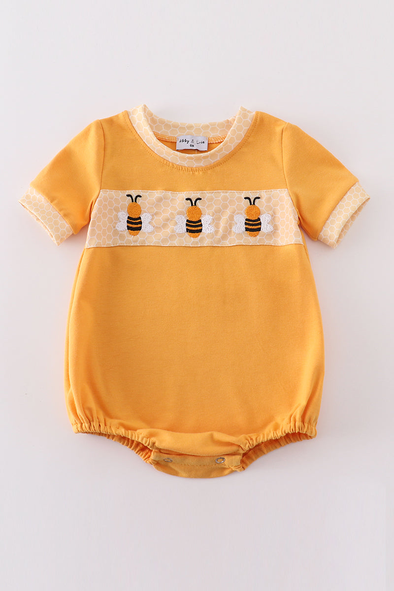 Yellow Bee Embroidery Bubble