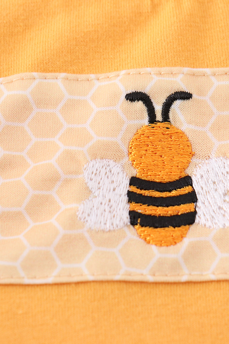 Yellow Bee Embroidery Bubble