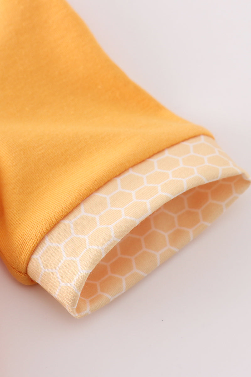 Yellow Bee Embroidery Bubble