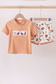 Western cowboy embroidery shorts set