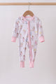Pink all day adventure bamboo romper