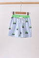 Blue Tractor Stripe UPF Swim Trunks
