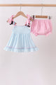 Blue Ice Cream Applique Bloomer Set