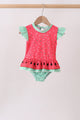 Red Watermelon UPF Swim One-Piece
