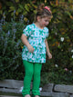 St. Patrick's Day Bow Top and Ruffled Leggings Girls Set
