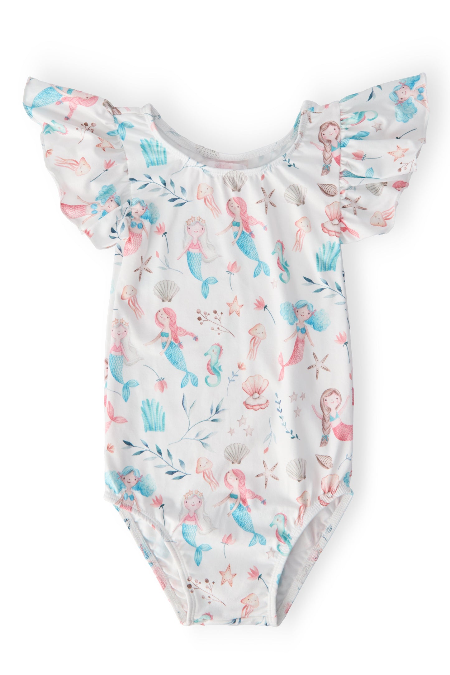 Mermaid Friends S/S Flutter Sleeve Leotard