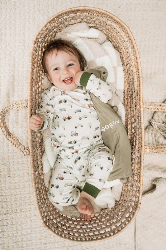 Tiny Tractors 2pc Bamboo Pajamas