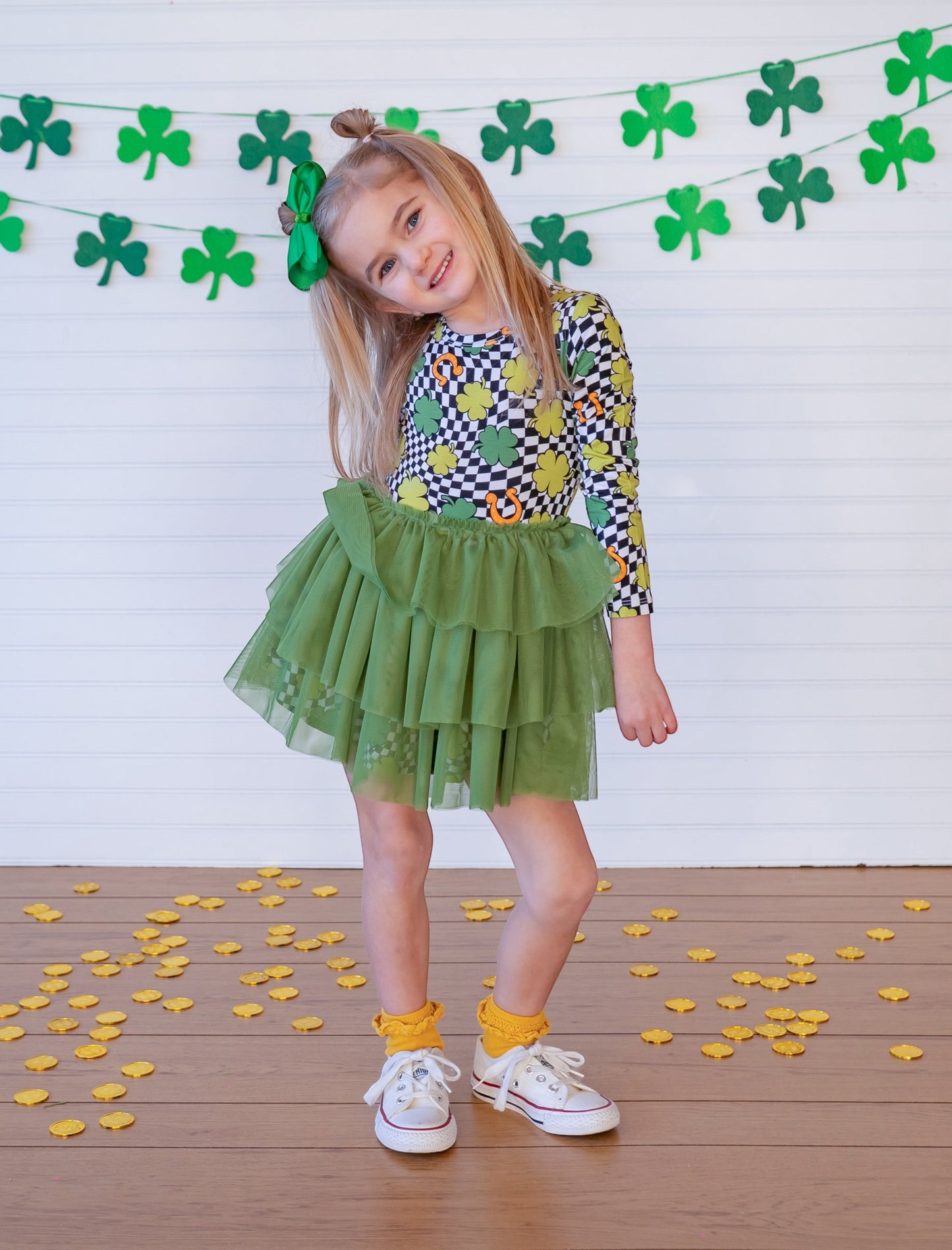 SHAMROCKIN' CHECKS DREAM TUTU DRESS