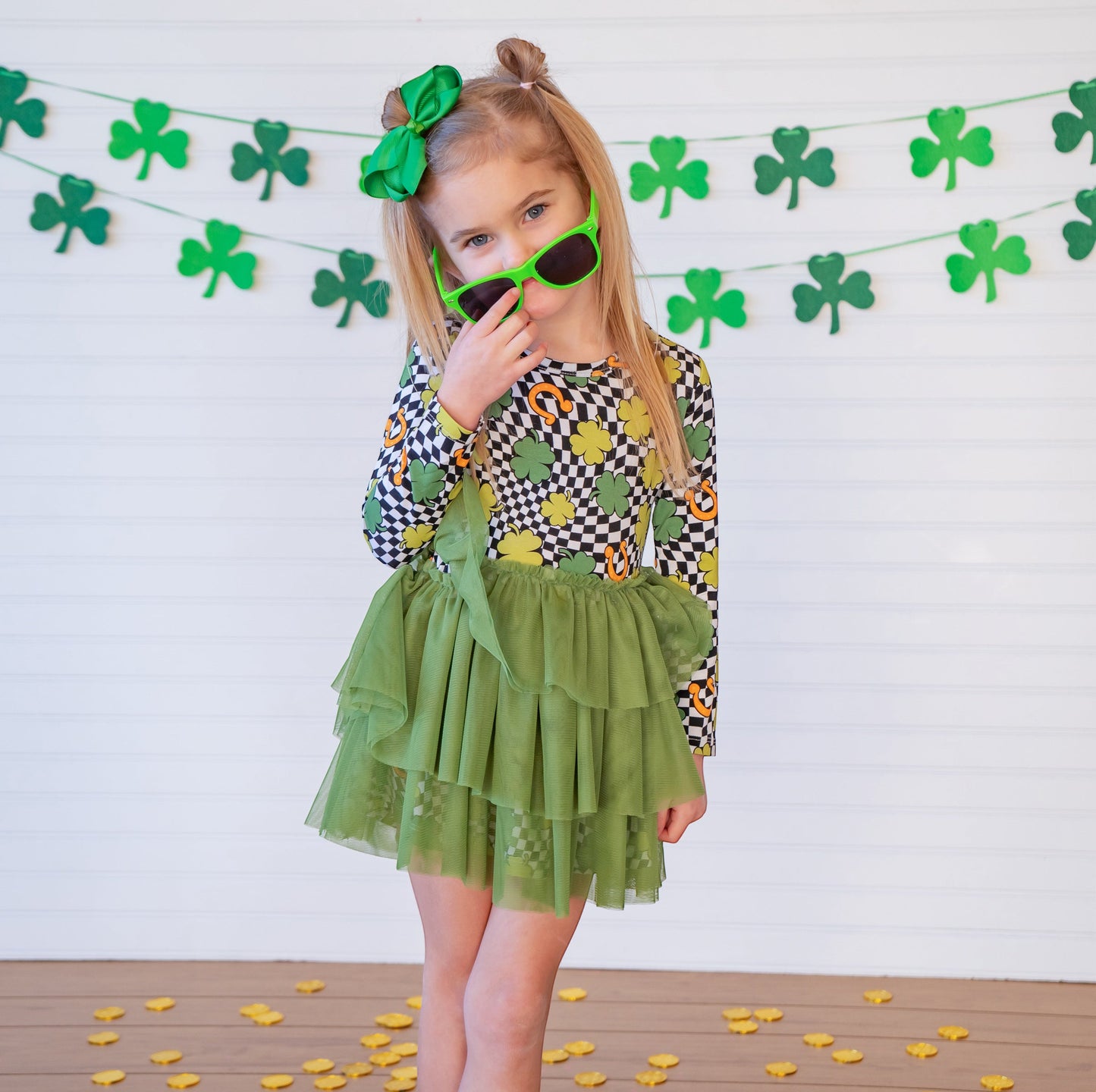 SHAMROCKIN' CHECKS DREAM TUTU DRESS