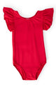 Red S/S Flutter Sleeve Leotard
