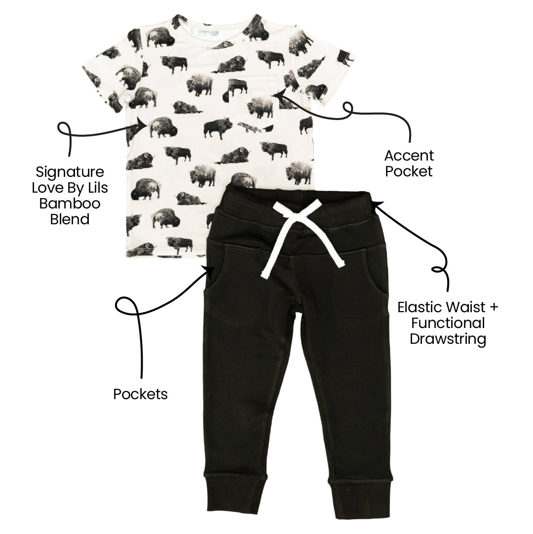 Stetson Bamboo Pocket Tee + Jogger Set