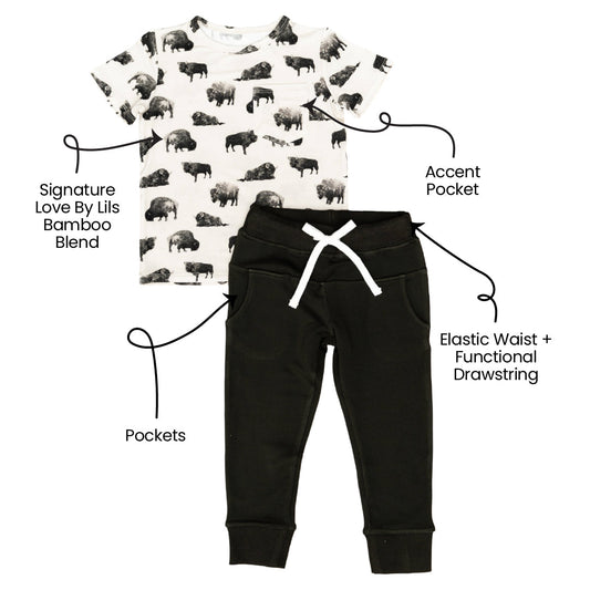 Stetson Bamboo Pocket Tee + Jogger Set