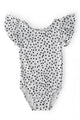 Scattered Dot S/S Flutter Sleeve Leotard
