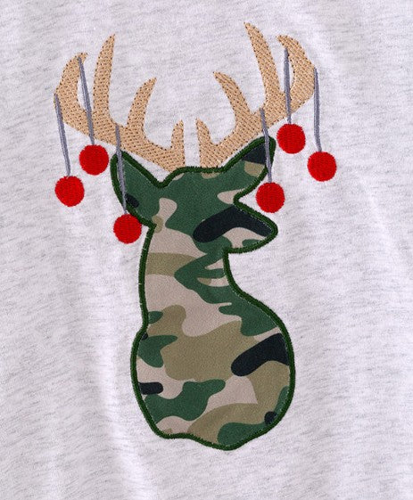 Christmas Deer Applique Top