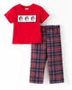 Boys Christmas Santa Claus Embroidery Smocked Outfit Set