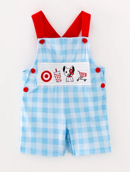 Bullseye Shopping Embroidery Romper