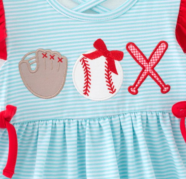 Baseball Embroidered shorts set