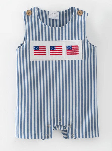 Patriotic Flag Embroidered Jon Jon