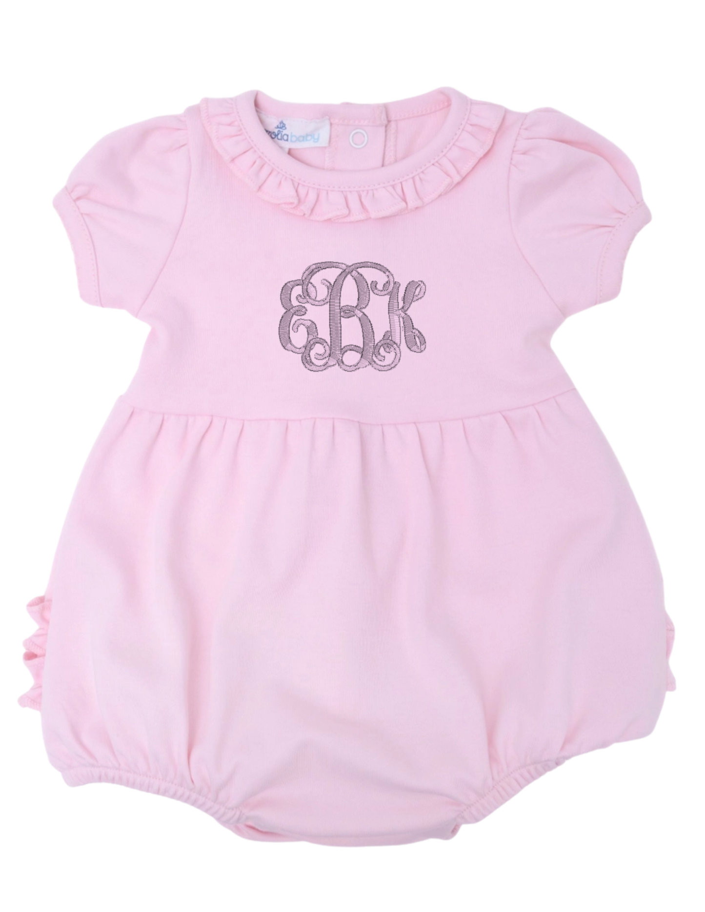 Magnolia Baby Bubble - Monochromatic Monogram optional