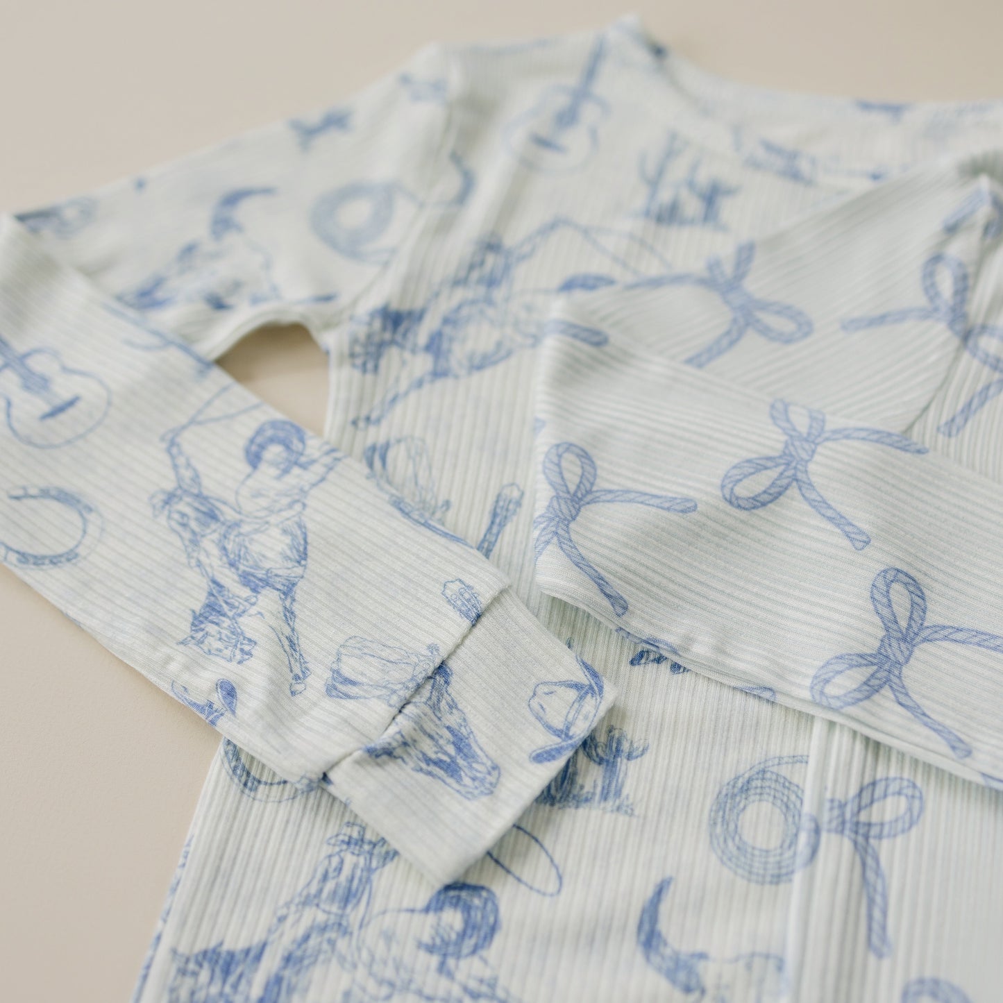 Cowboy Blues 2pc Ribbed Bamboo Pajamas