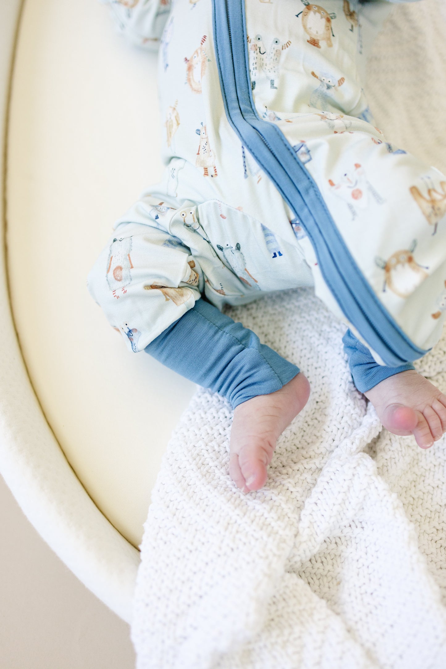 M is for Monsters Bamboo Zippy Pajamas