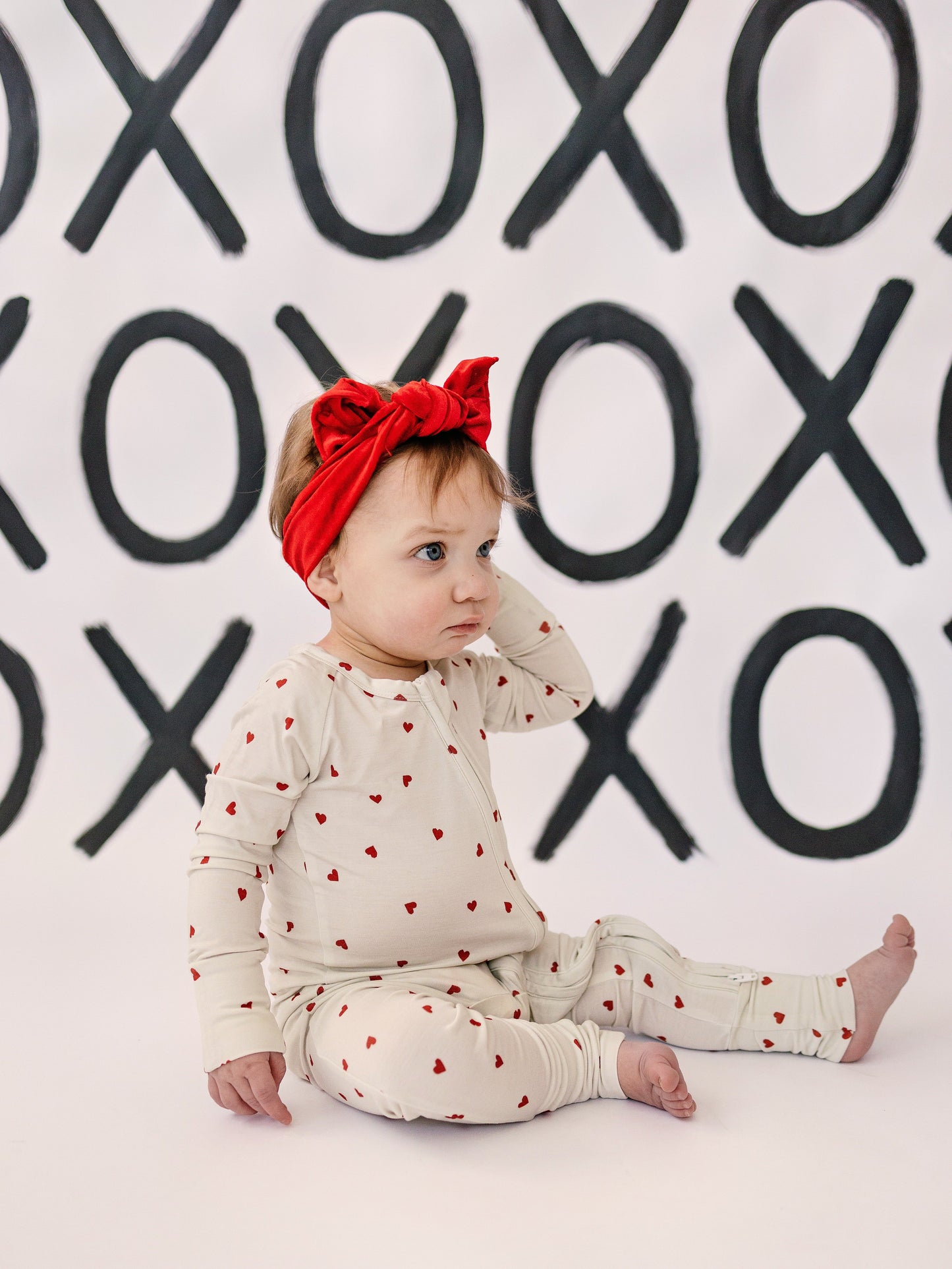 Tiny Hearts Bamboo Zippy Pajamas