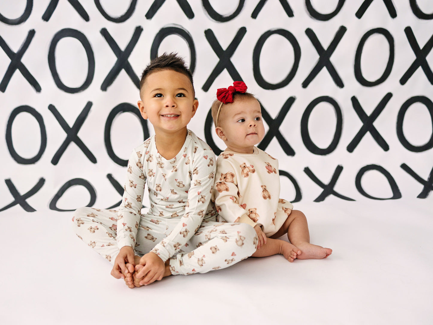 Teddy Bear Hearts 2pc Bamboo Pajamas