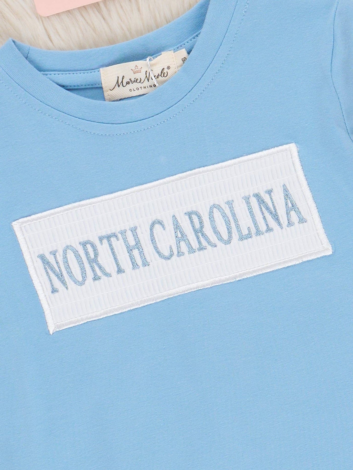North Carolina Smocked Gingham Outfit
