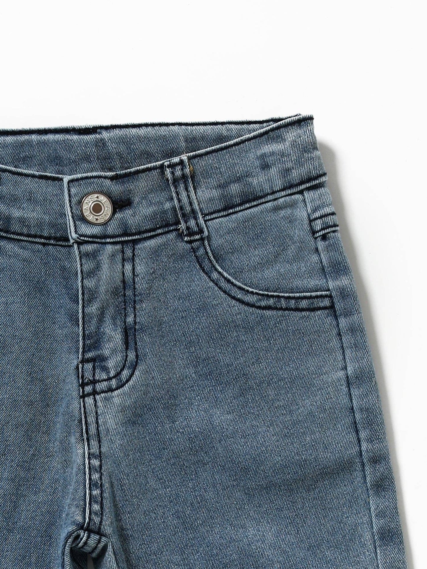 Light Blue Fringe Girls Jeans