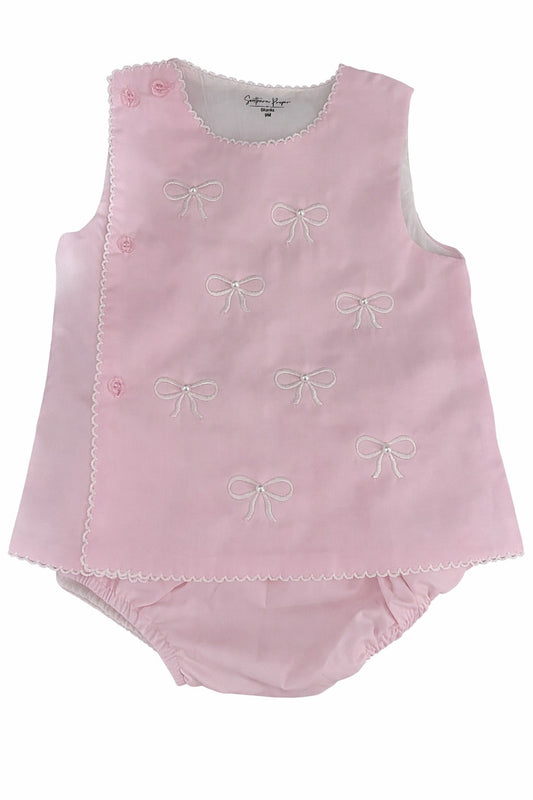 Bows & Pearls Diaper Set