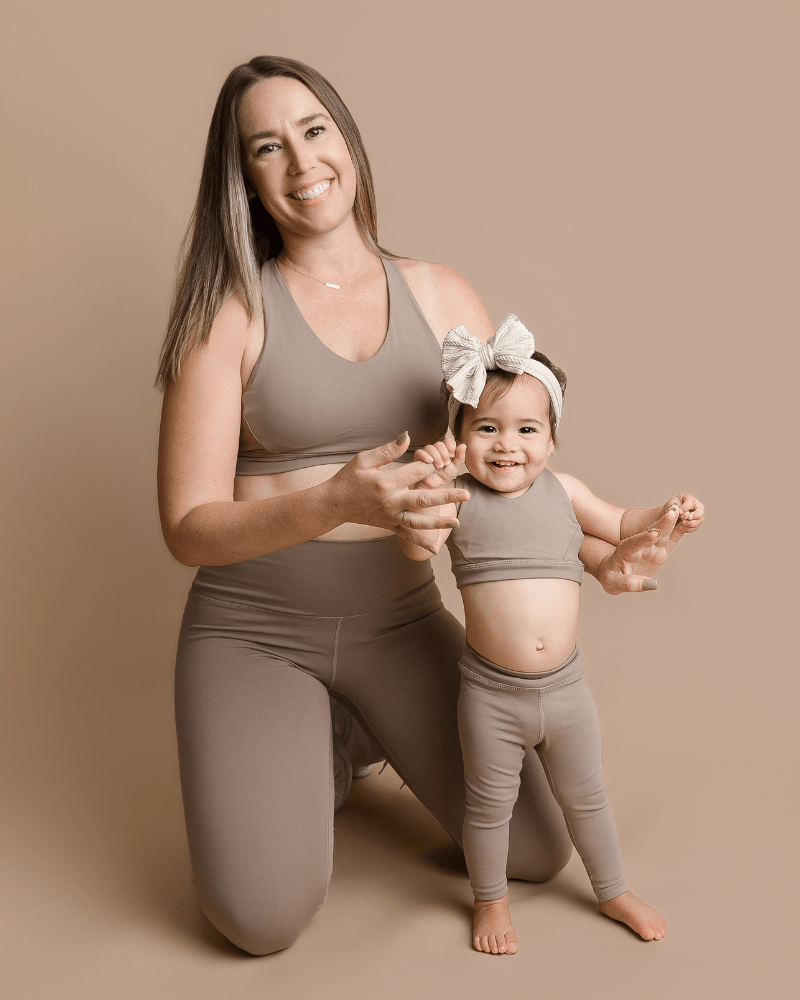 Bre Cross Back Sports Bra - Warm Stone