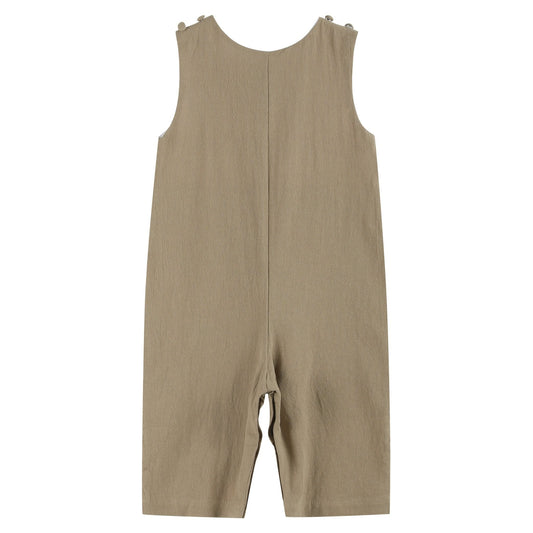 Brown Construction Smocked Longalls
