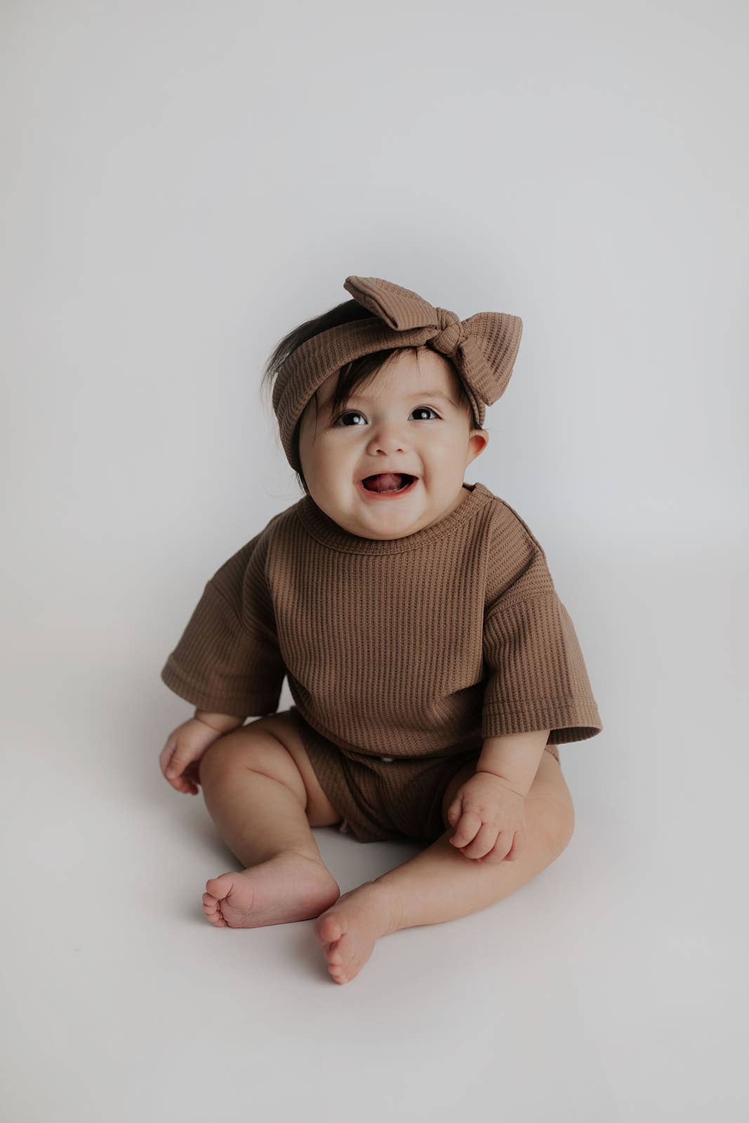 Cocoa Sands Neutral Summer Waffle Toddler Top & Bottom Set