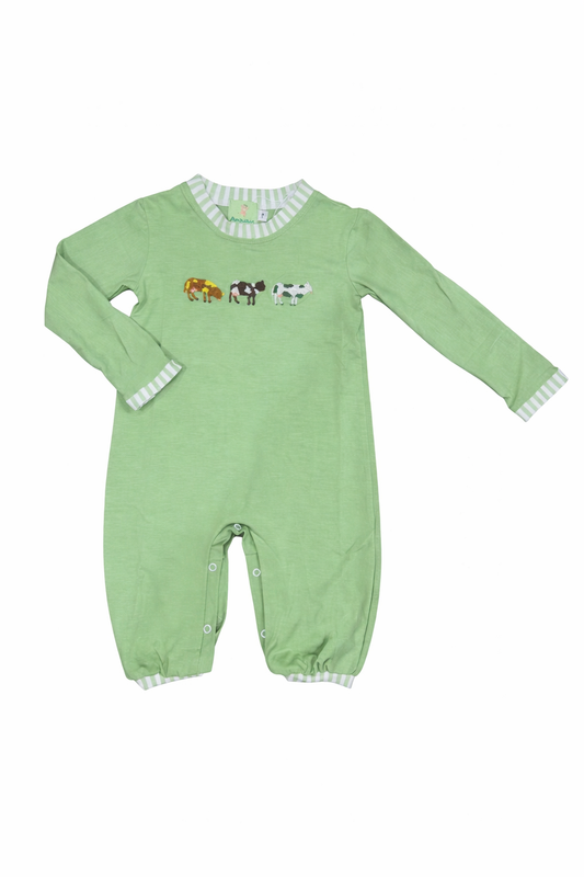 French Knot Cow Romper